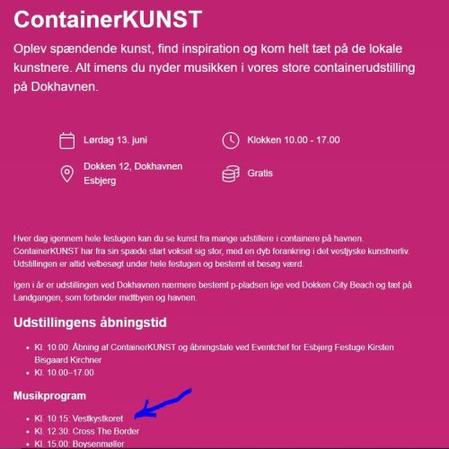 Container koncert, 13-6-2026